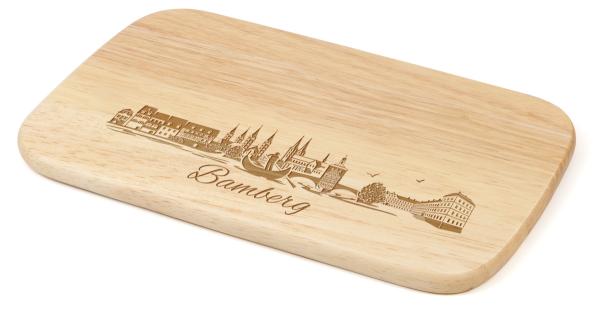 Brotzeitbrett 22x14cm Gummibaum, Bamberg